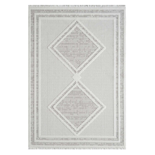 Tapis Sisal Bouclé à relief OSAL - Beige et Ecru