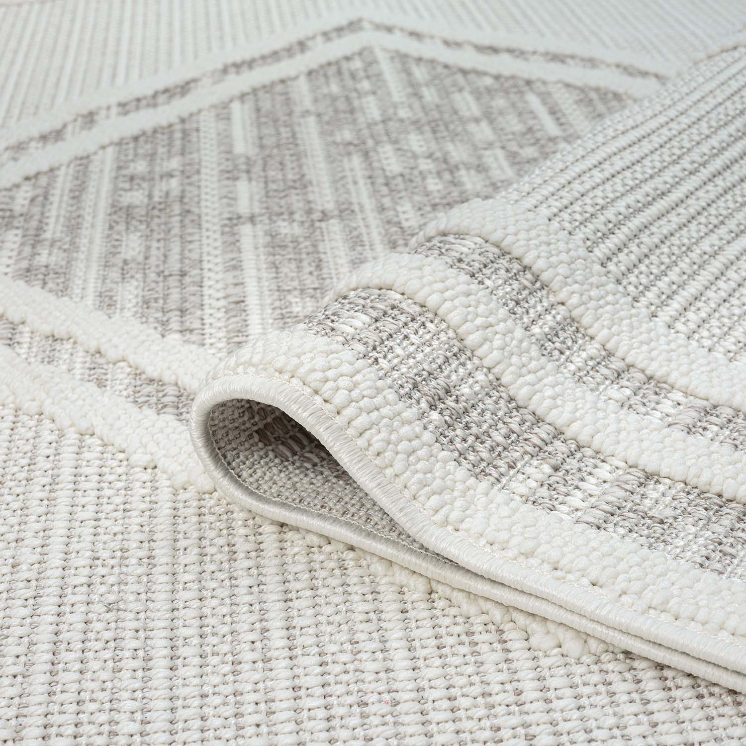 Tapis Sisal Bouclé à relief - OSAL Ecru et Beige – STUDIO DECO