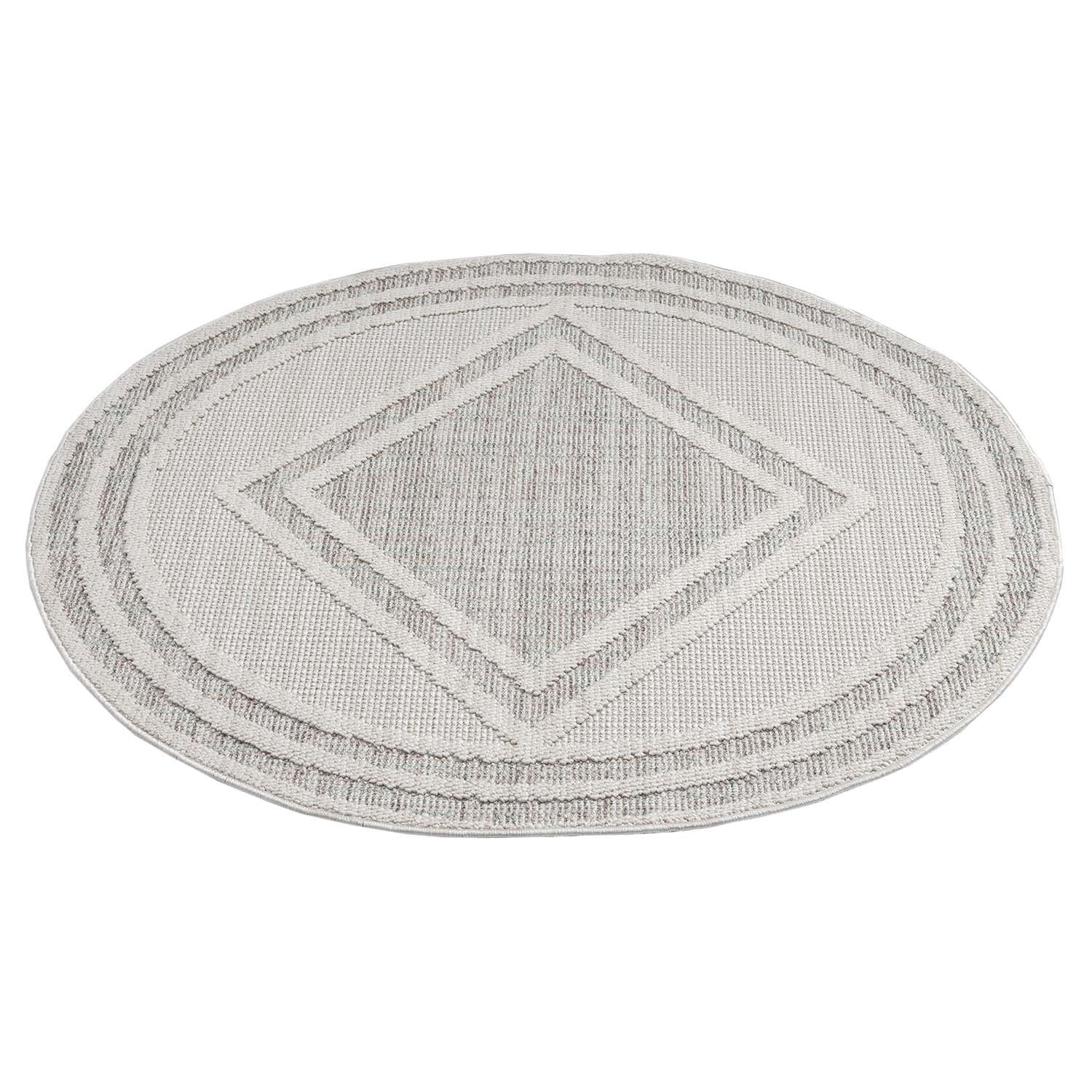 Tapis Rond Sisal Bouclé à relief OSAL - Multi et Ecru – STUDIO DECO