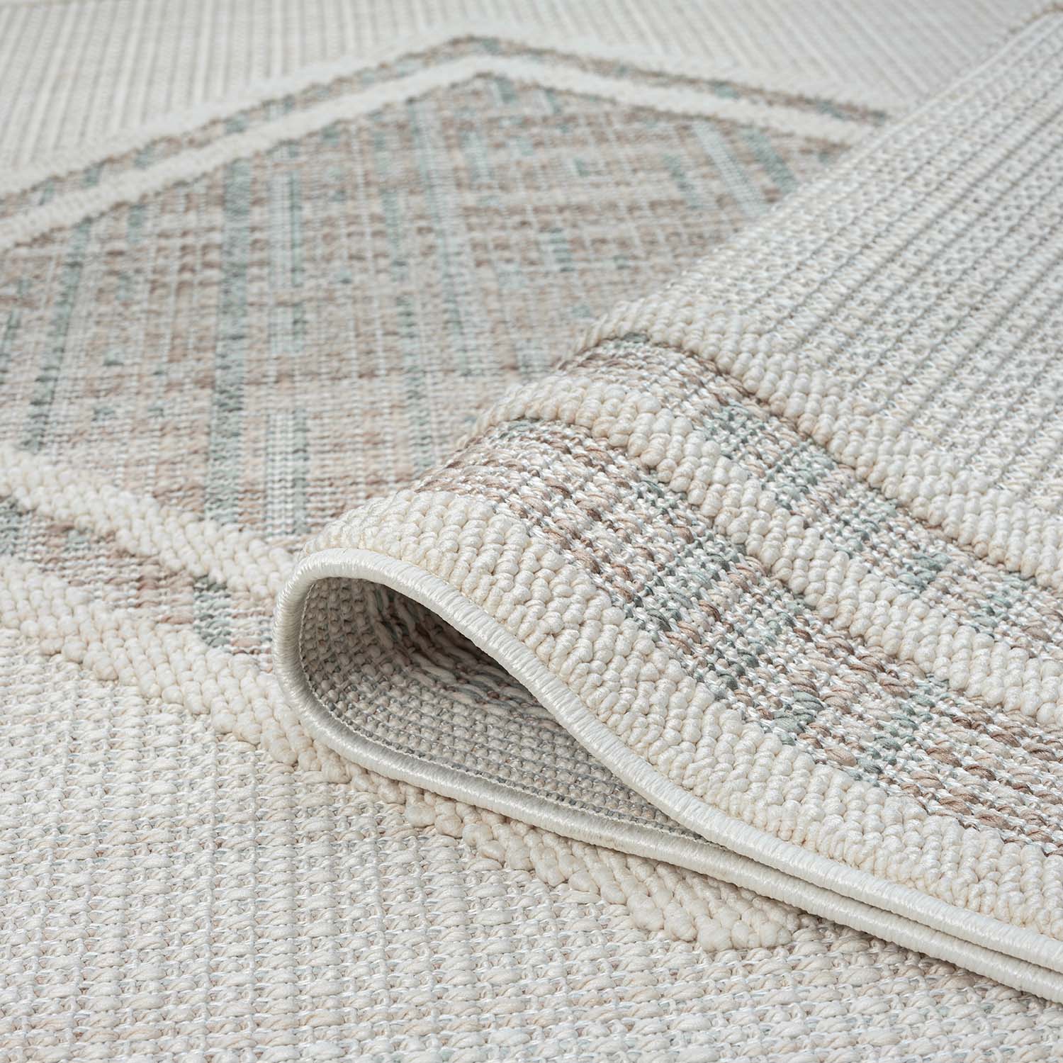 Tapis Rond Sisal Bouclé à relief OSAL - Multi et Ecru – STUDIO DECO