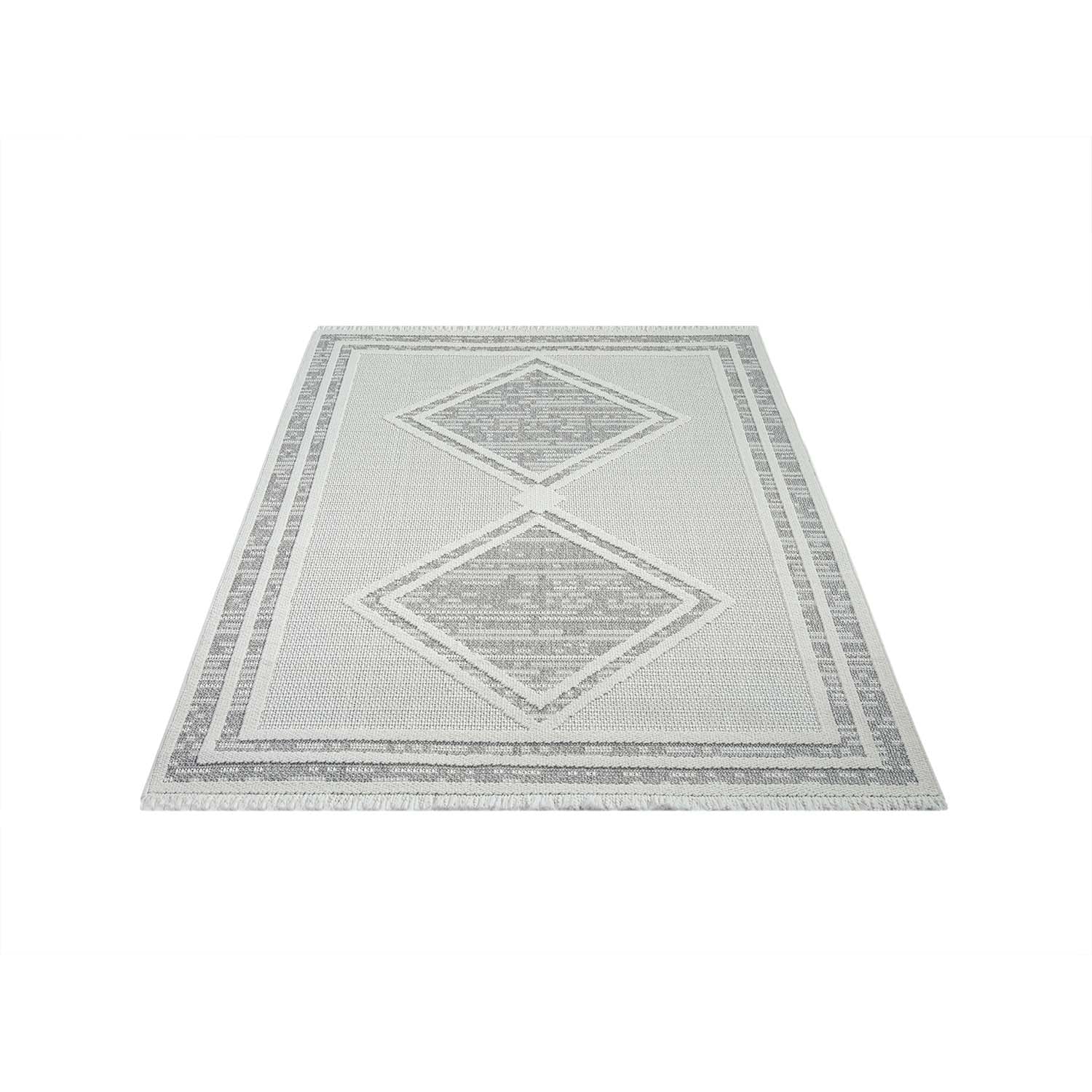 Tapis Sisal Bouclé à relief OSAL - Gris et Ecru – STUDIO DECO