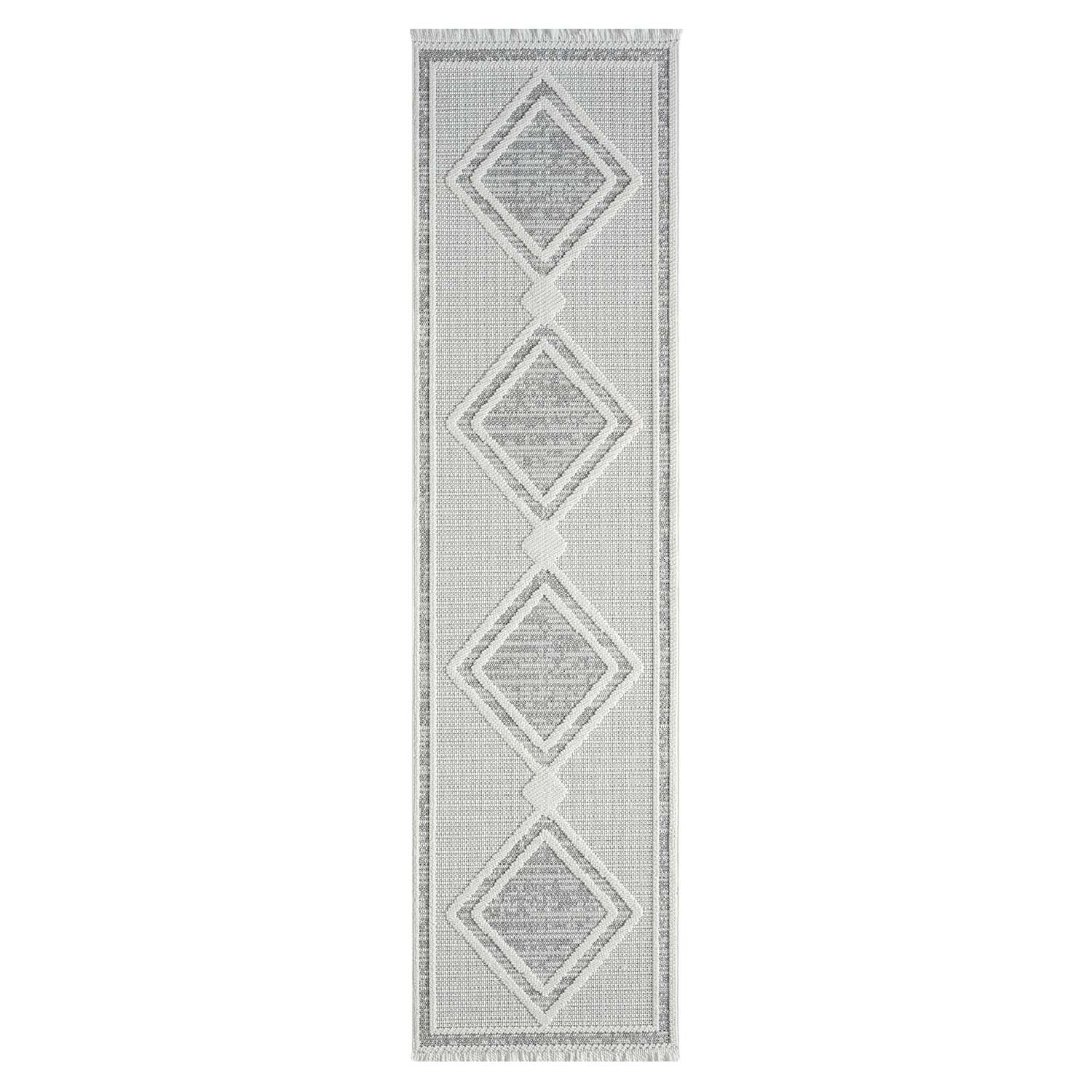 Tapis Sisal Bouclé à relief OSAL - Gris et Ecru – STUDIO DECO