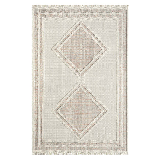 Tapis Sisal Bouclé à relief OSAL - Terra et Ecru