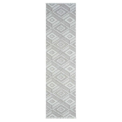 Tapis Sisal Bouclé à relief CUBE - Gris