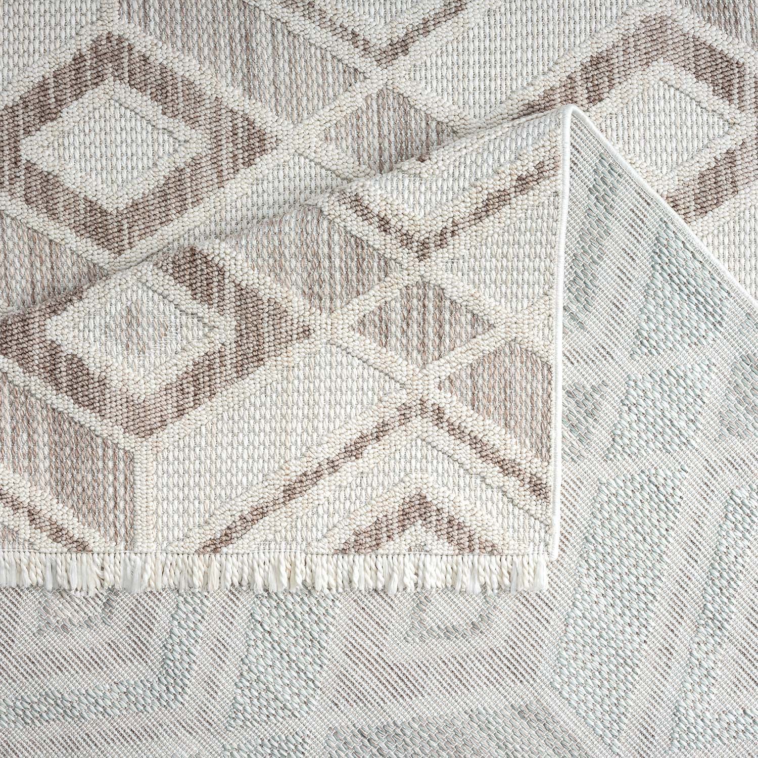 Tapis Sisal Bouclé à relief CUBE - Beige et Vert – STUDIO DECO