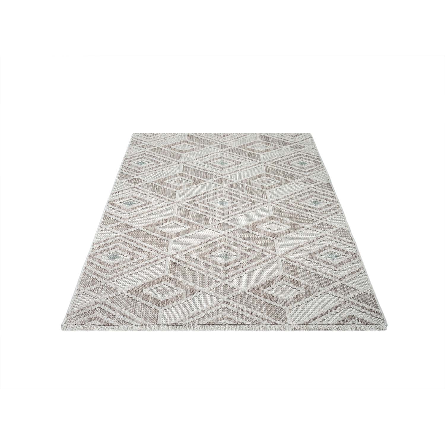 Tapis Sisal Bouclé à relief CUBE - Beige et Vert – STUDIO DECO