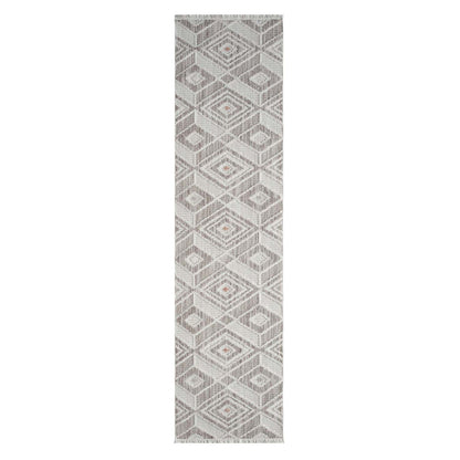 Tapis Sisal Bouclé à relief CUBE - Beige et Terra