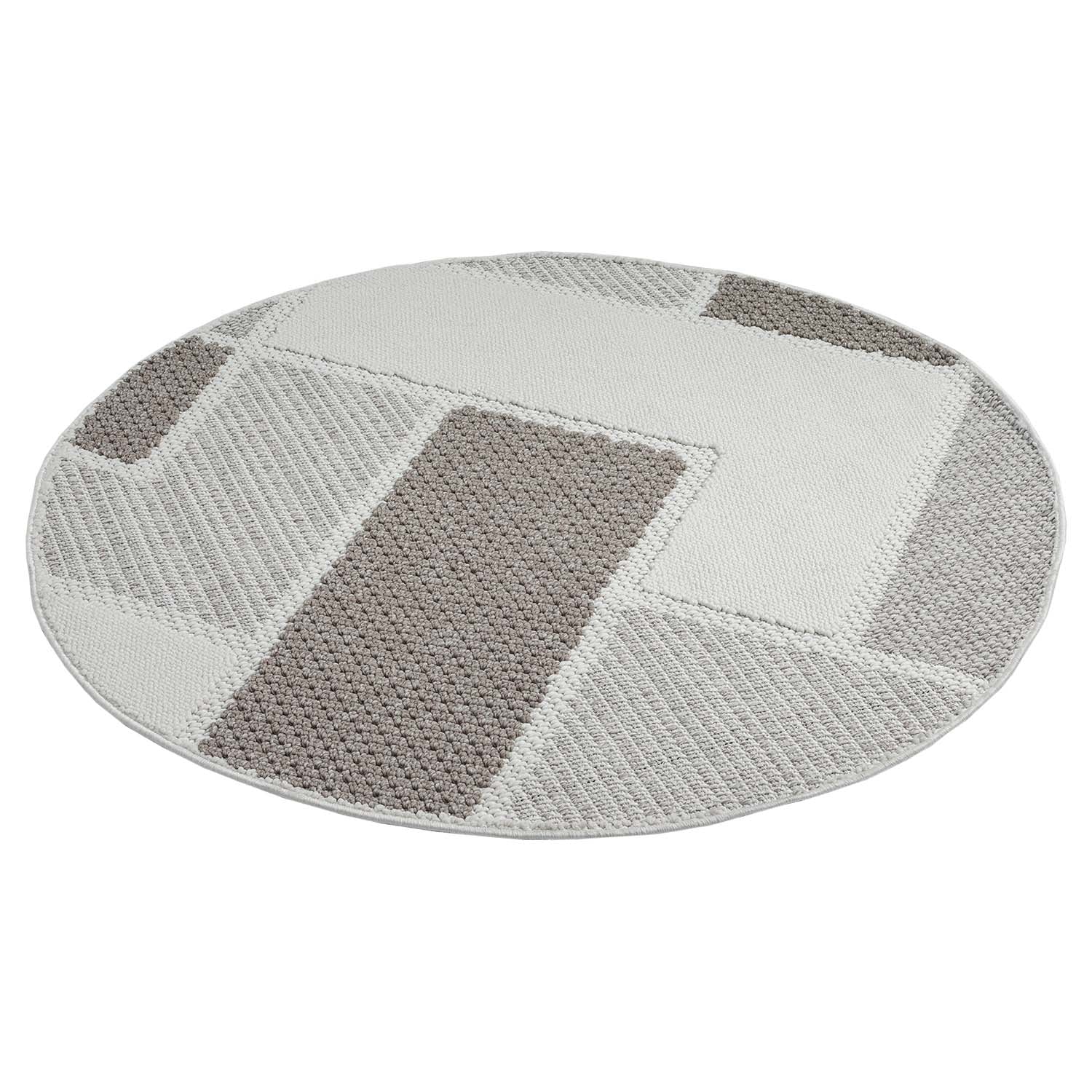 Tapis Rond Sisal Bouclé à relief VIKY - Beige et Marron – STUDIO DECO