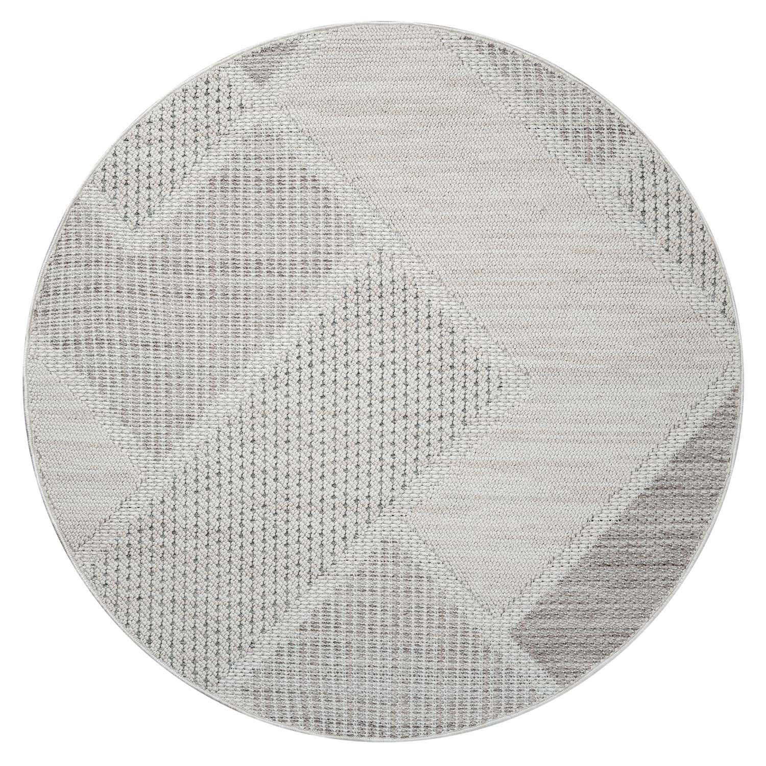 Tapis Rond Sisal Bouclé à relief VIKY - Beige et Vert – STUDIO DECO