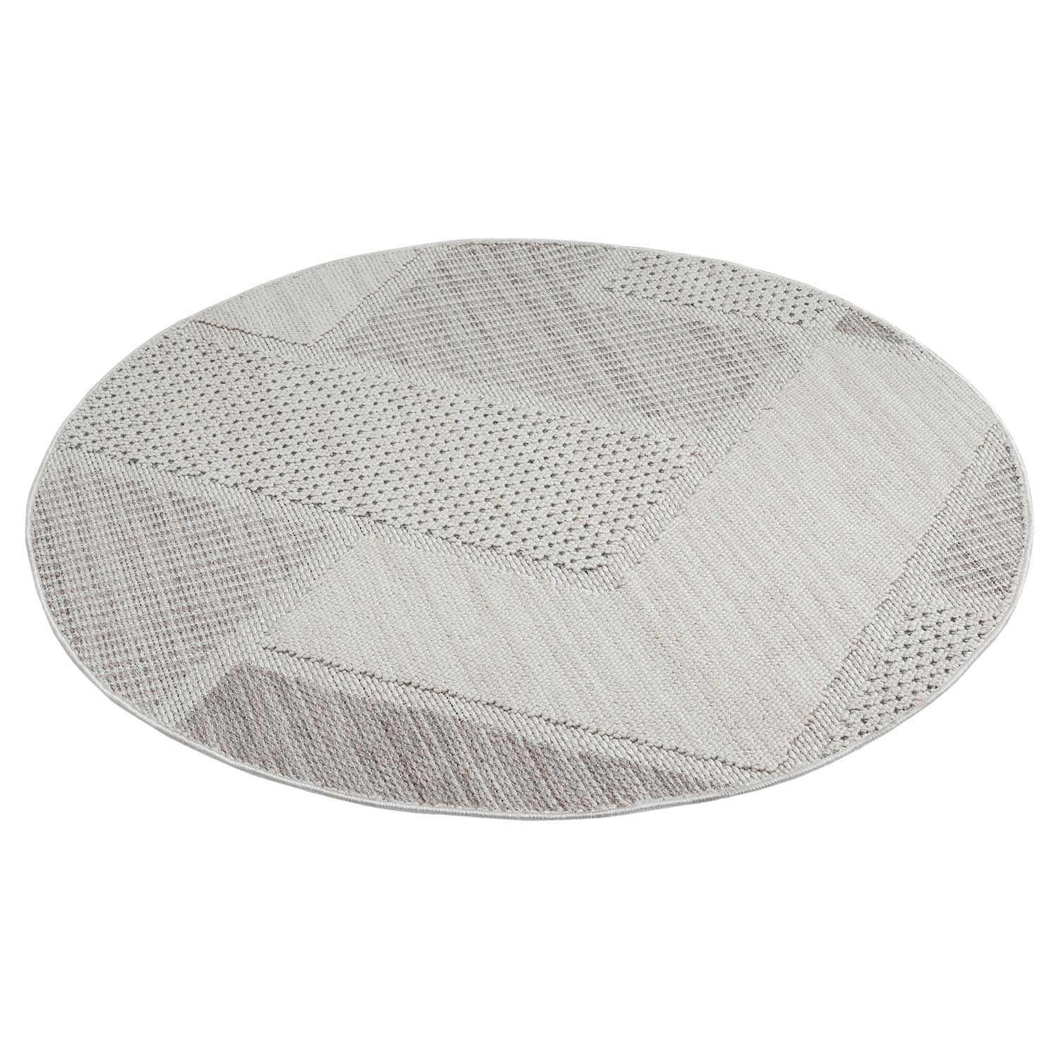 Tapis Rond Sisal Bouclé à relief VIKY - Beige et Vert – STUDIO DECO