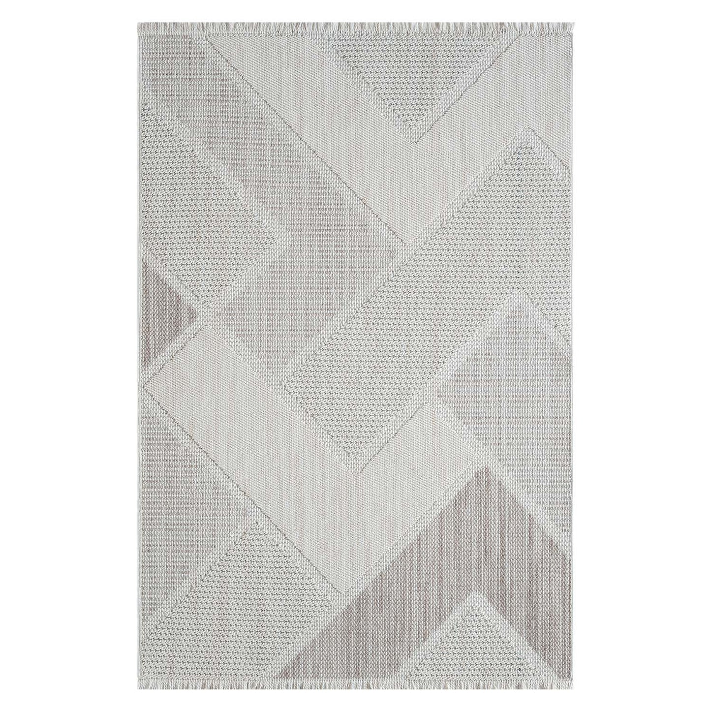 Tapis Sisal Bouclé à relief VIKY - Beige et Vert