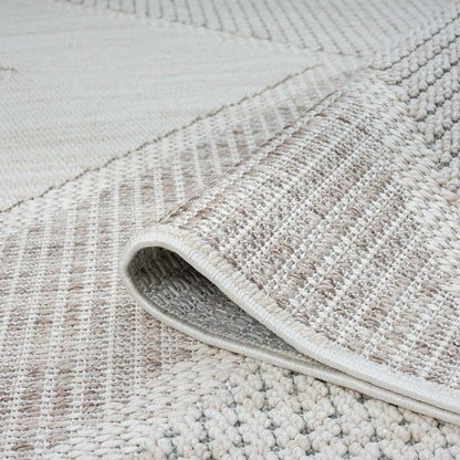 Tapis Sisal Bouclé à relief VIKY - Beige et Vert