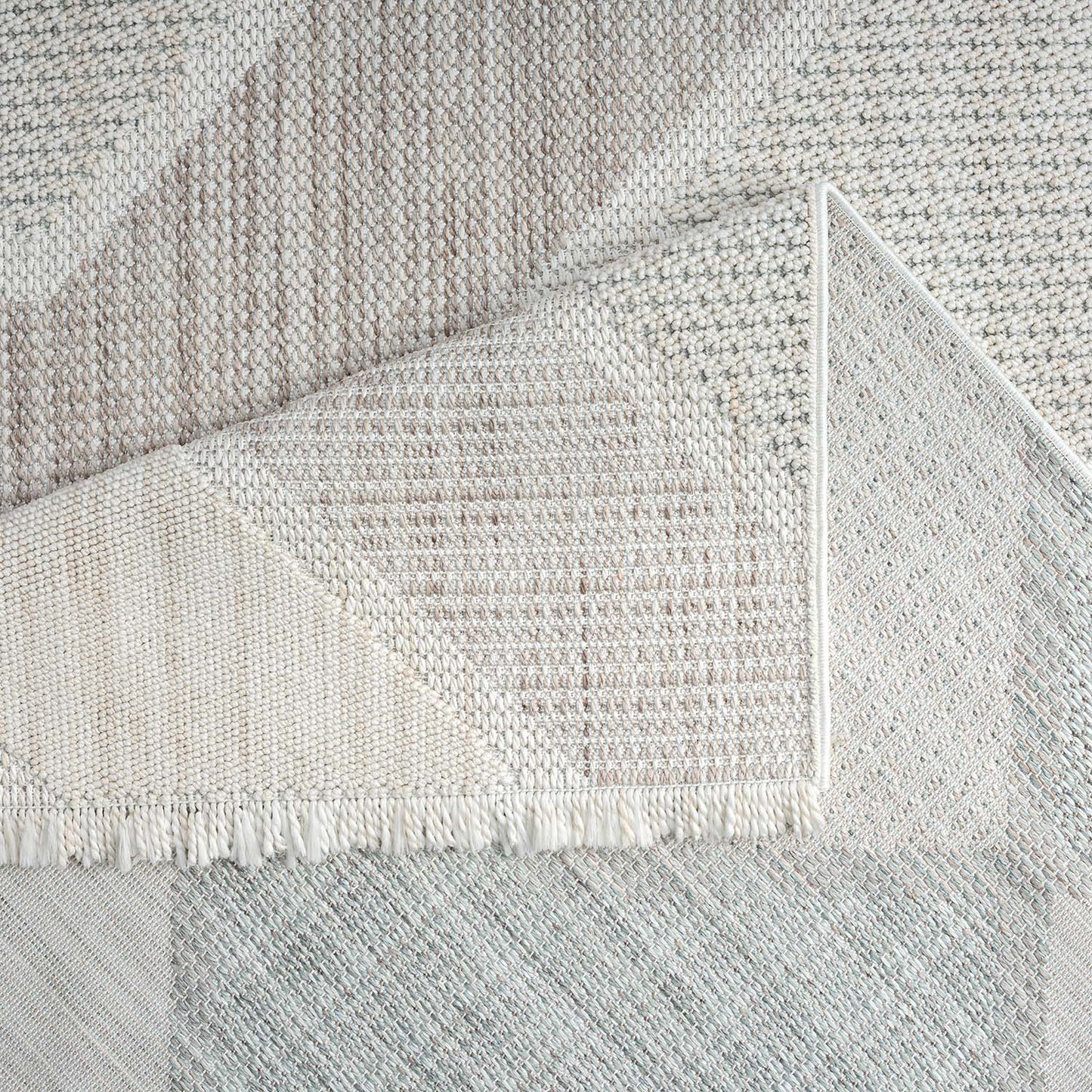 Tapis Sisal Bouclé à relief VIKY - Beige et Vert