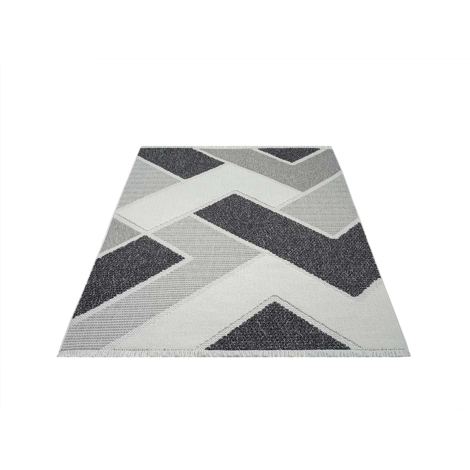 Tapis Sisal Bouclé à relief VIKY - Gris et Noir – STUDIO DECO