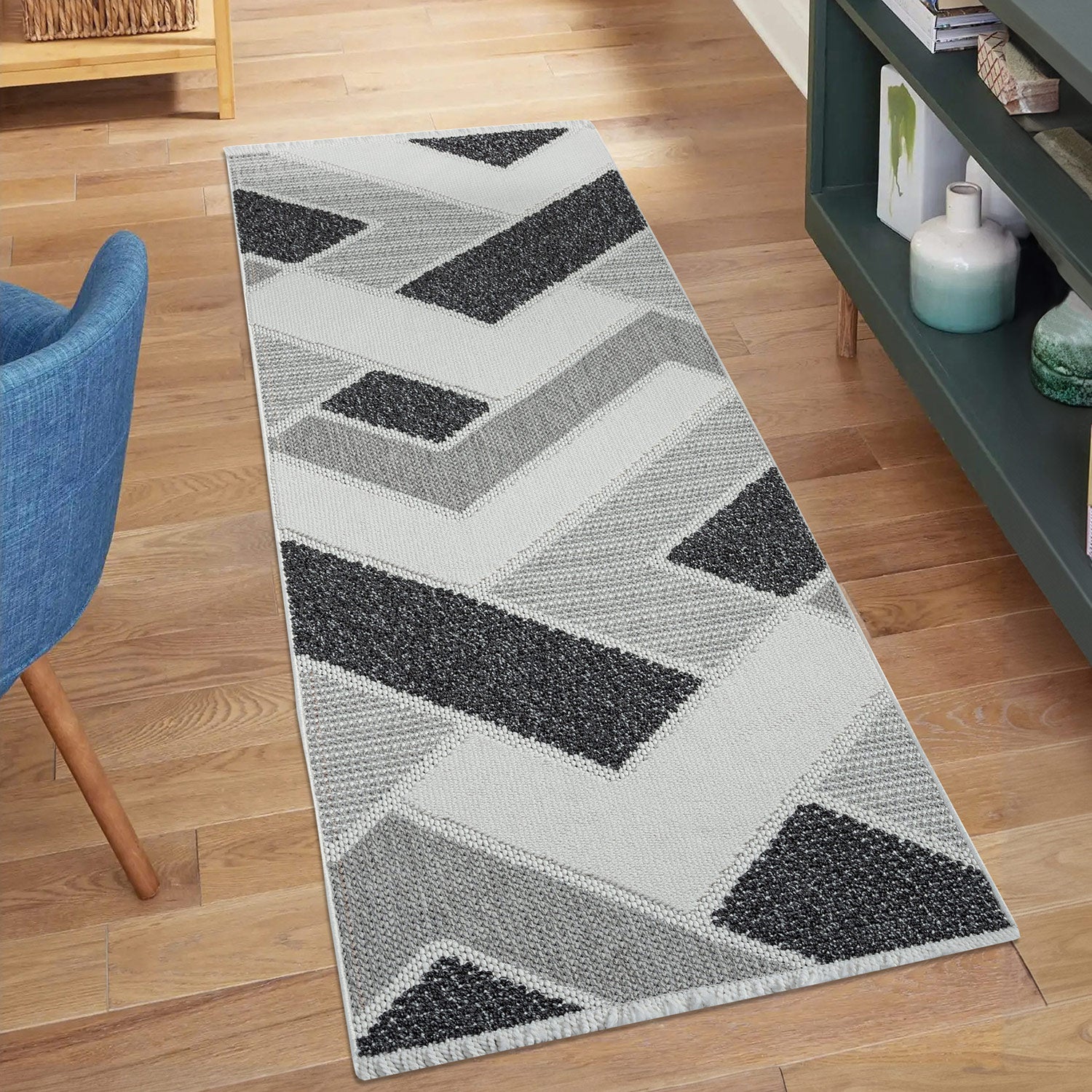 Tapis Sisal Bouclé à relief VIKY - Gris et Noir – STUDIO DECO