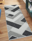 Tapis Sisal Bouclé à relief VIKY - Gris et Noir – STUDIO DECO