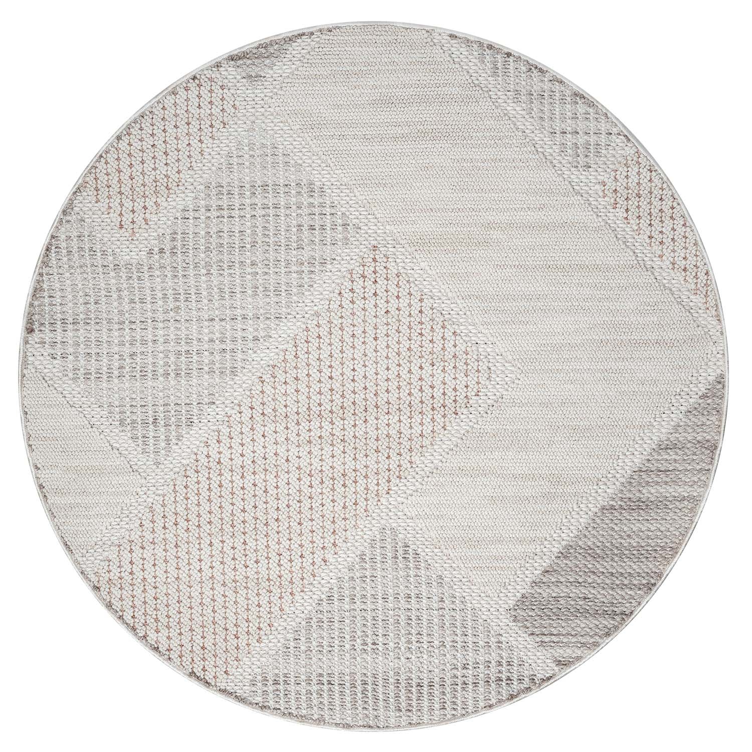 Tapis Rond Sisal Bouclé à relief VIKY - Beige et Terra – STUDIO DECO