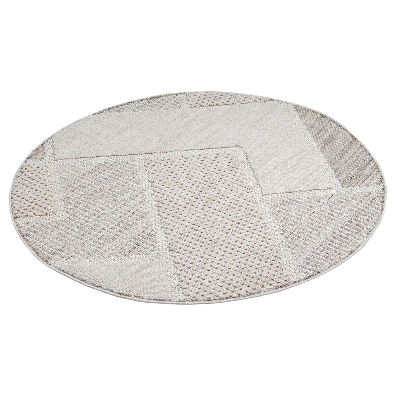 Tapis Rond Sisal Bouclé à relief - VIKY Ecru et Terra – STUDIO DECO