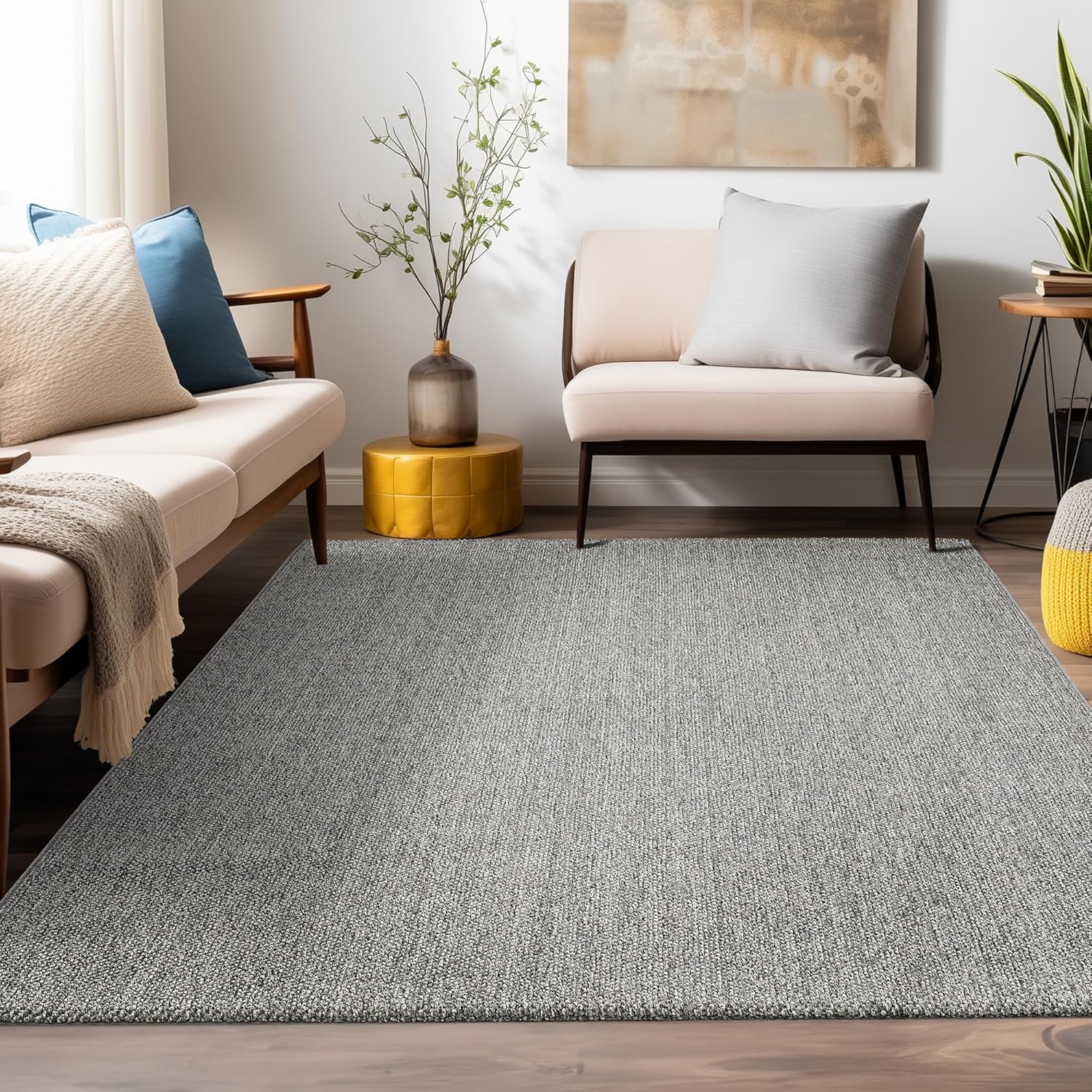 Tapis Naturel aspect jute - Gris – STUDIO DECO