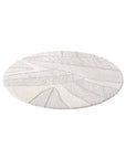 Tapis Rond à motifs en relief - LEAF Gris – STUDIO DECO