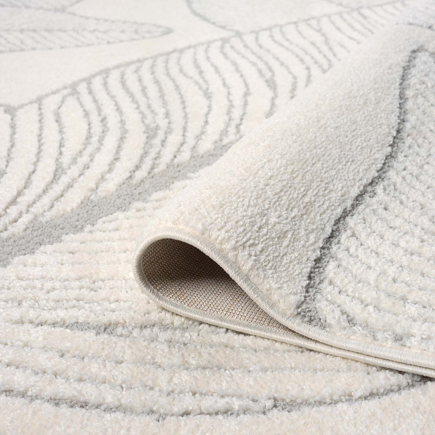 Tapis à motifs en relief - LEAF Gris – STUDIO DECO