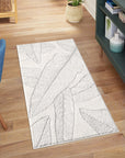 Tapis de couloir à motifs en relief - LEAF Gris – STUDIO DECO