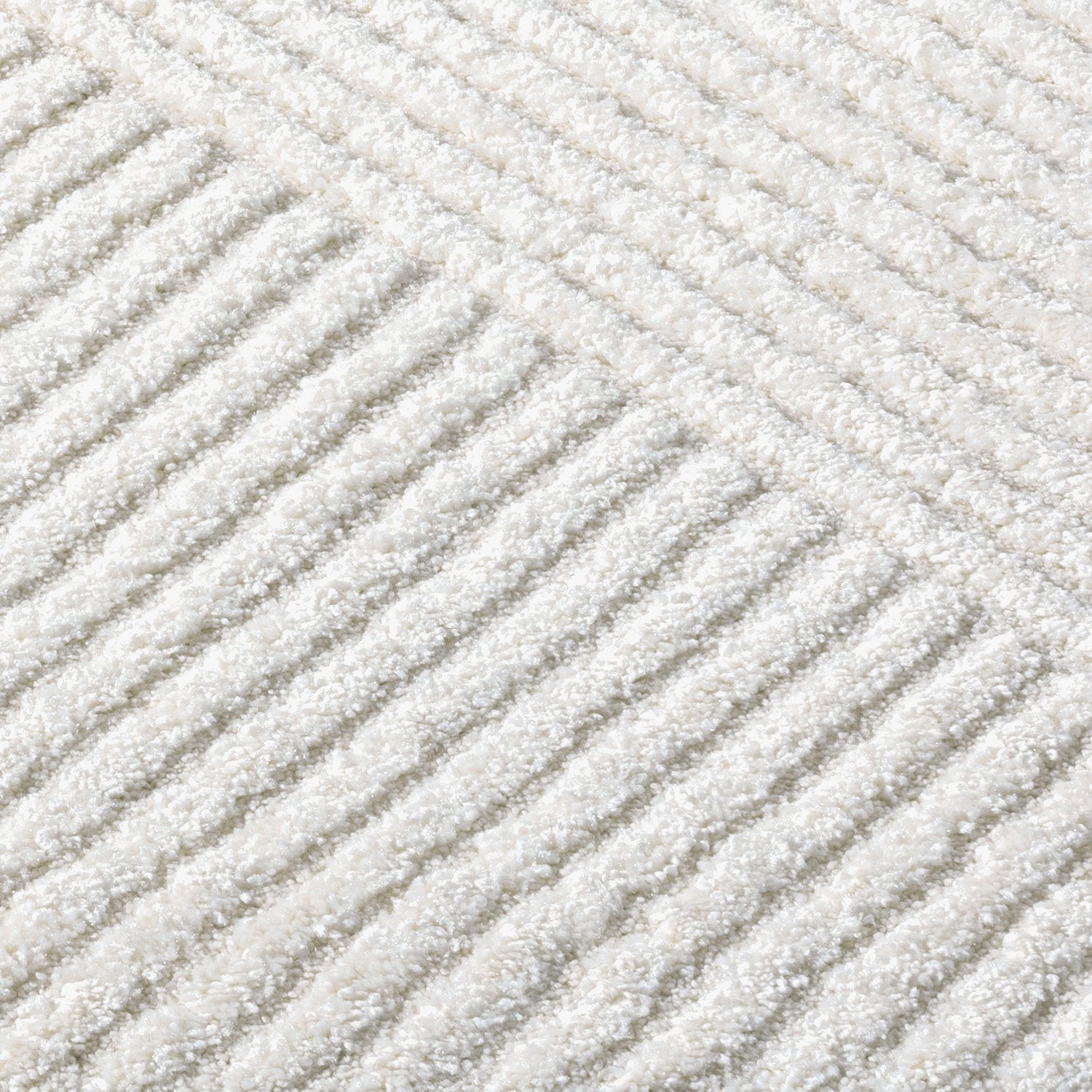 Tapis Rond à motifs en relief - EMY Crème – STUDIO DECO