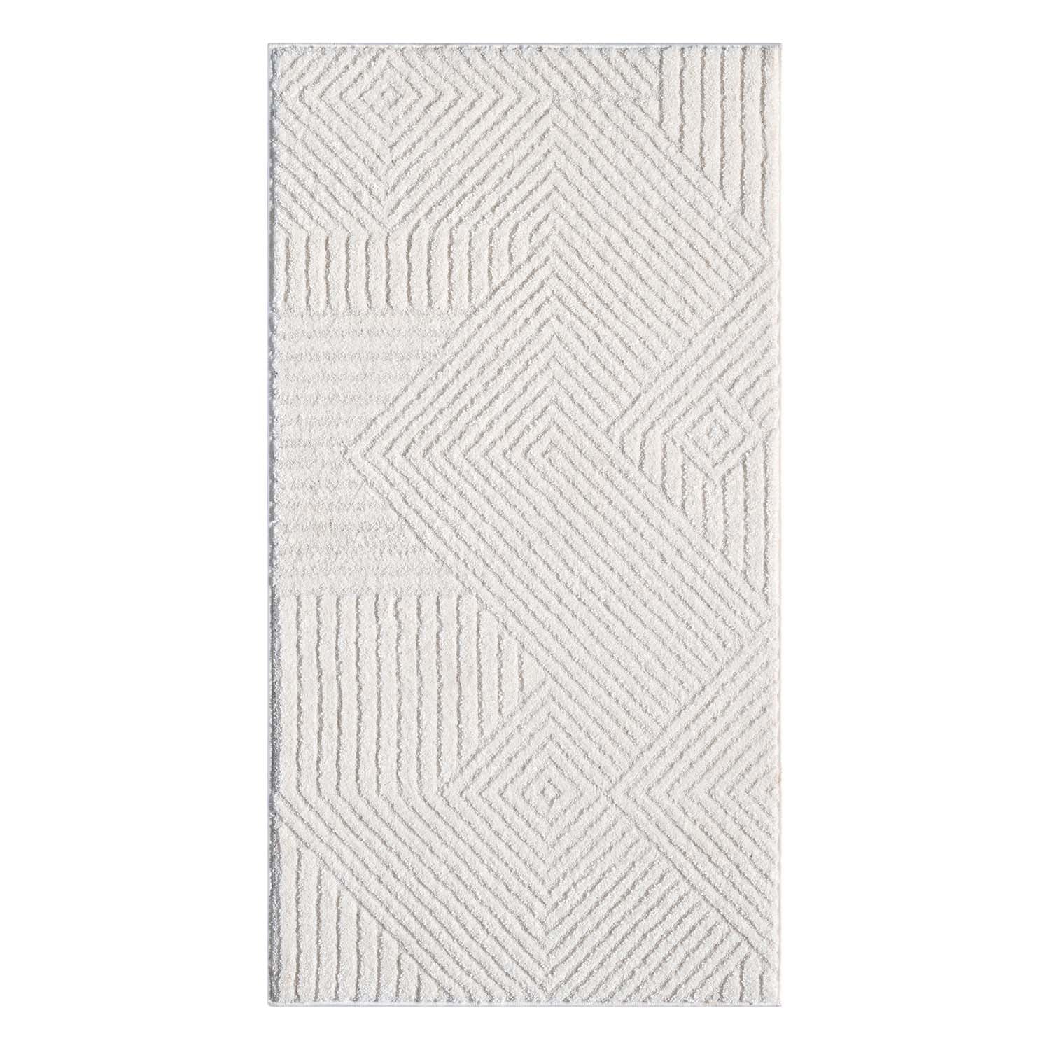 Tapis de couloir à motifs en relief - EMY Crème – STUDIO DECO
