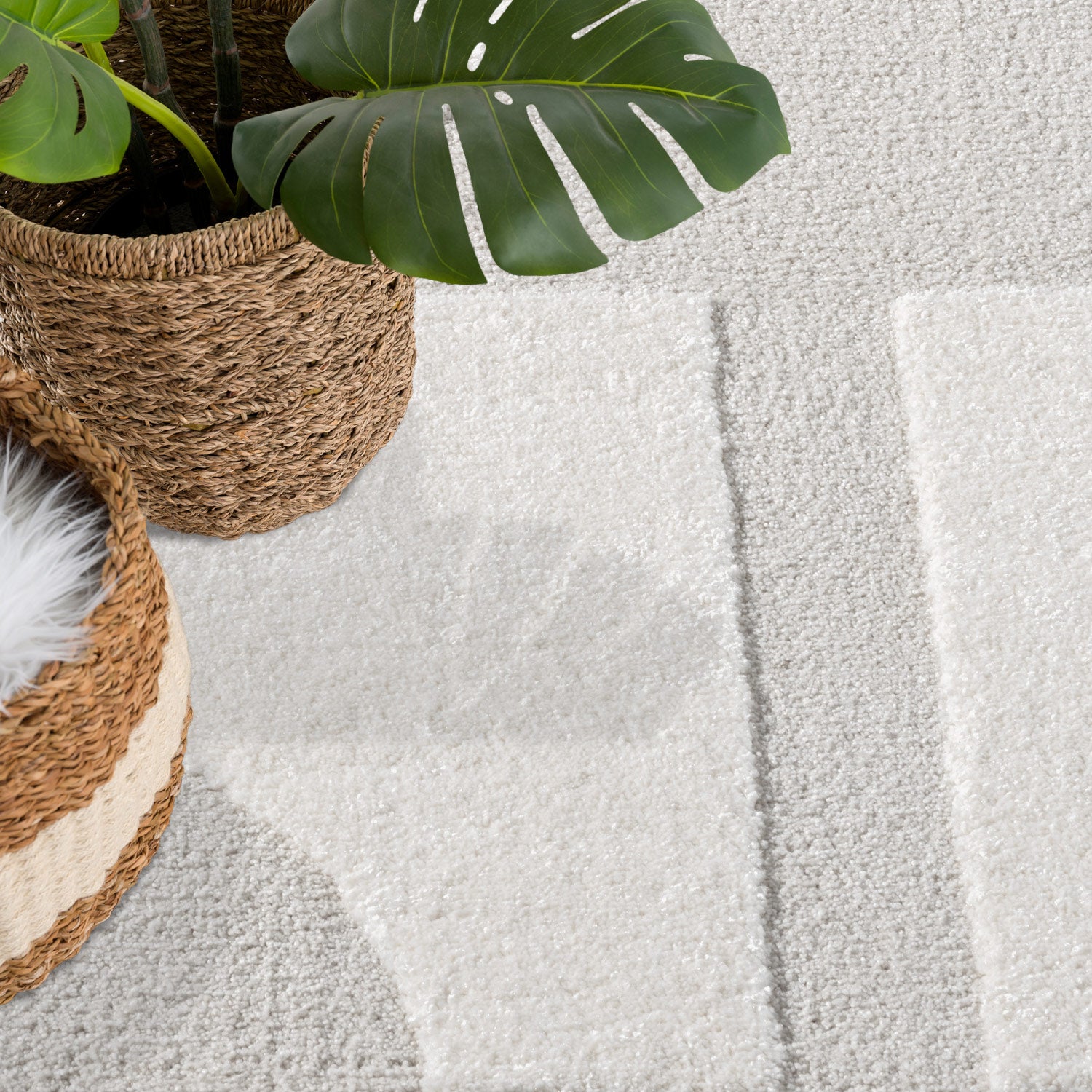 Tapis Rond à motifs 3D en relief - JAPAN Crème – STUDIO DECO