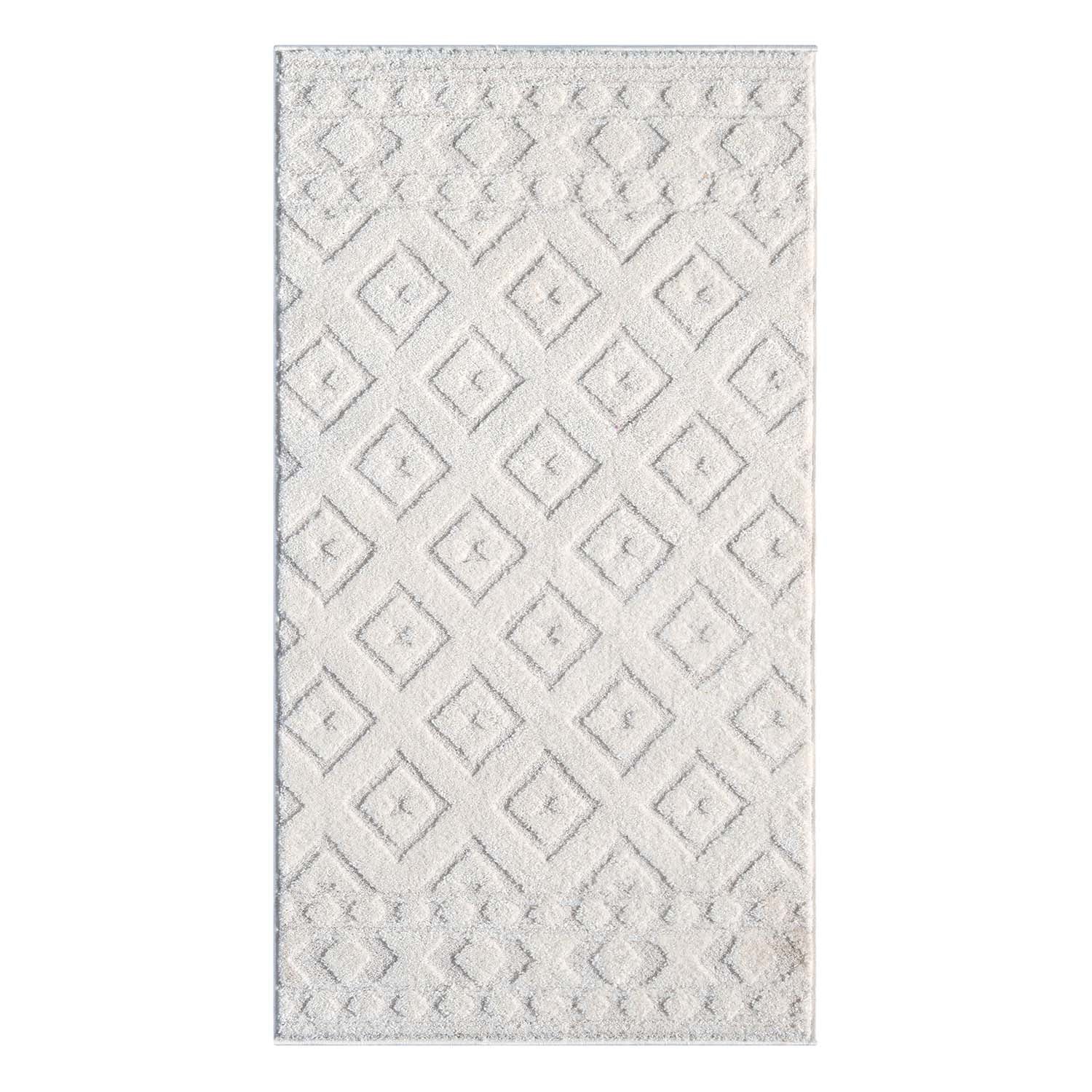 Tapis de couloir à motifs en relief - NALA Crème – STUDIO DECO