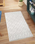 Tapis de couloir à motifs en relief - NALA Crème – STUDIO DECO