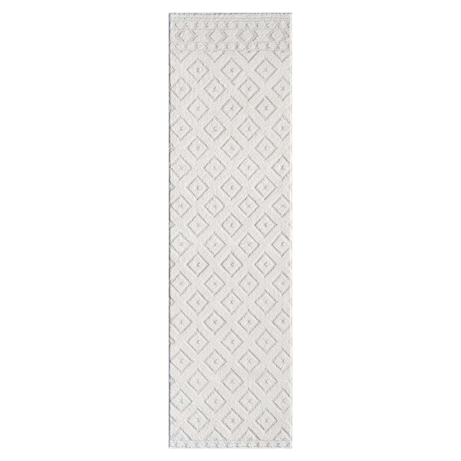 Tapis de couloir à motifs en relief - NALA Crème – STUDIO DECO