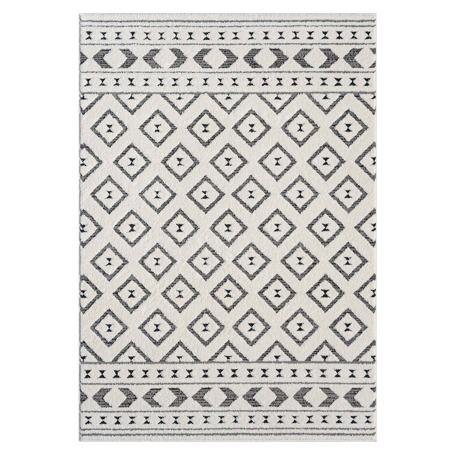 Tapis à motifs en relief - NALA Gris – STUDIO DECO