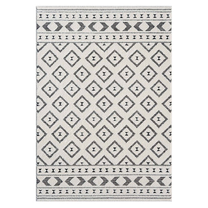 Tapis NALA à motifs relief Berbère - Crème et Gris