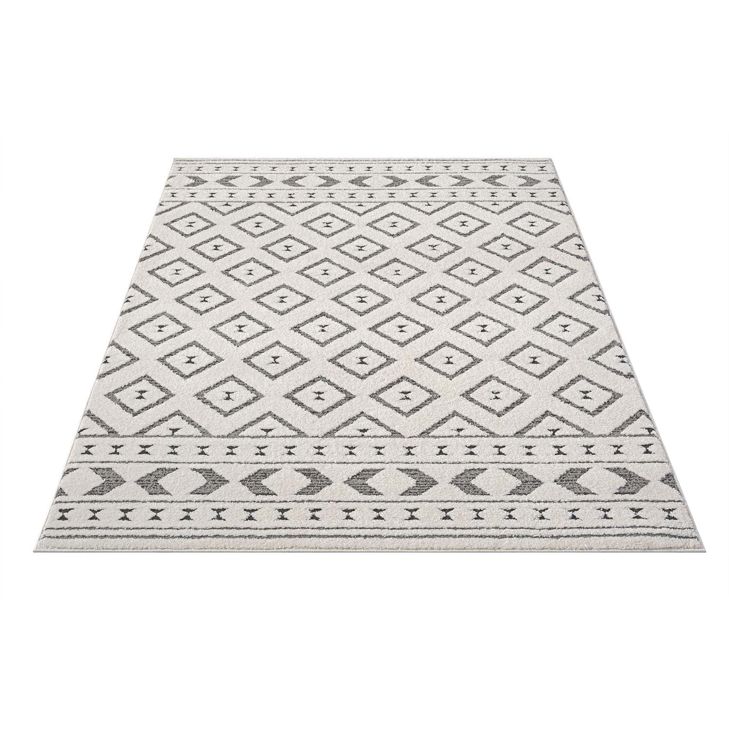 Tapis à motifs en relief - NALA Gris – STUDIO DECO