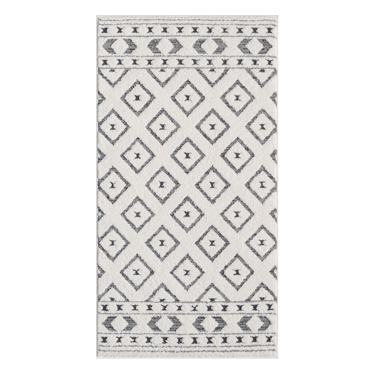 Tapis de couloir à motifs en relief - NALA Gris – STUDIO DECO