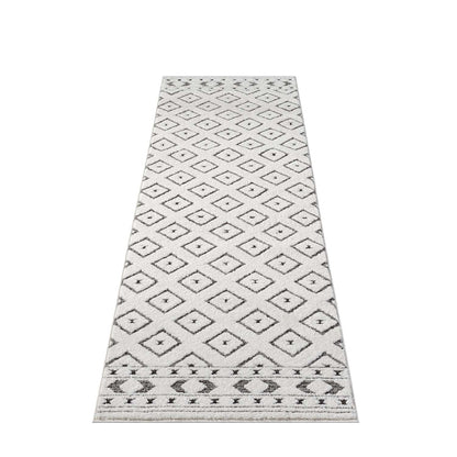 Tapis NALA à motifs relief Berbère - Crème et Gris