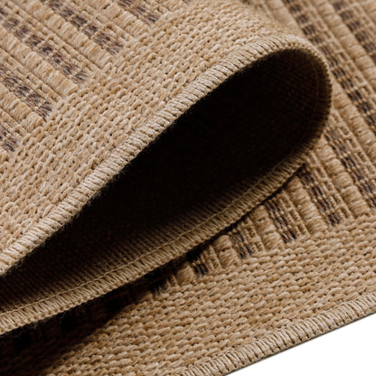 Tapis Naturel aspect jute Beige et Noir