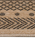 Tapis Naturel aspect jute motifs géométrique Beige et Noir – STUDIO DECO