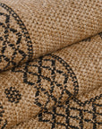 Tapis Naturel aspect jute motifs géométrique Beige et Noir – STUDIO DECO