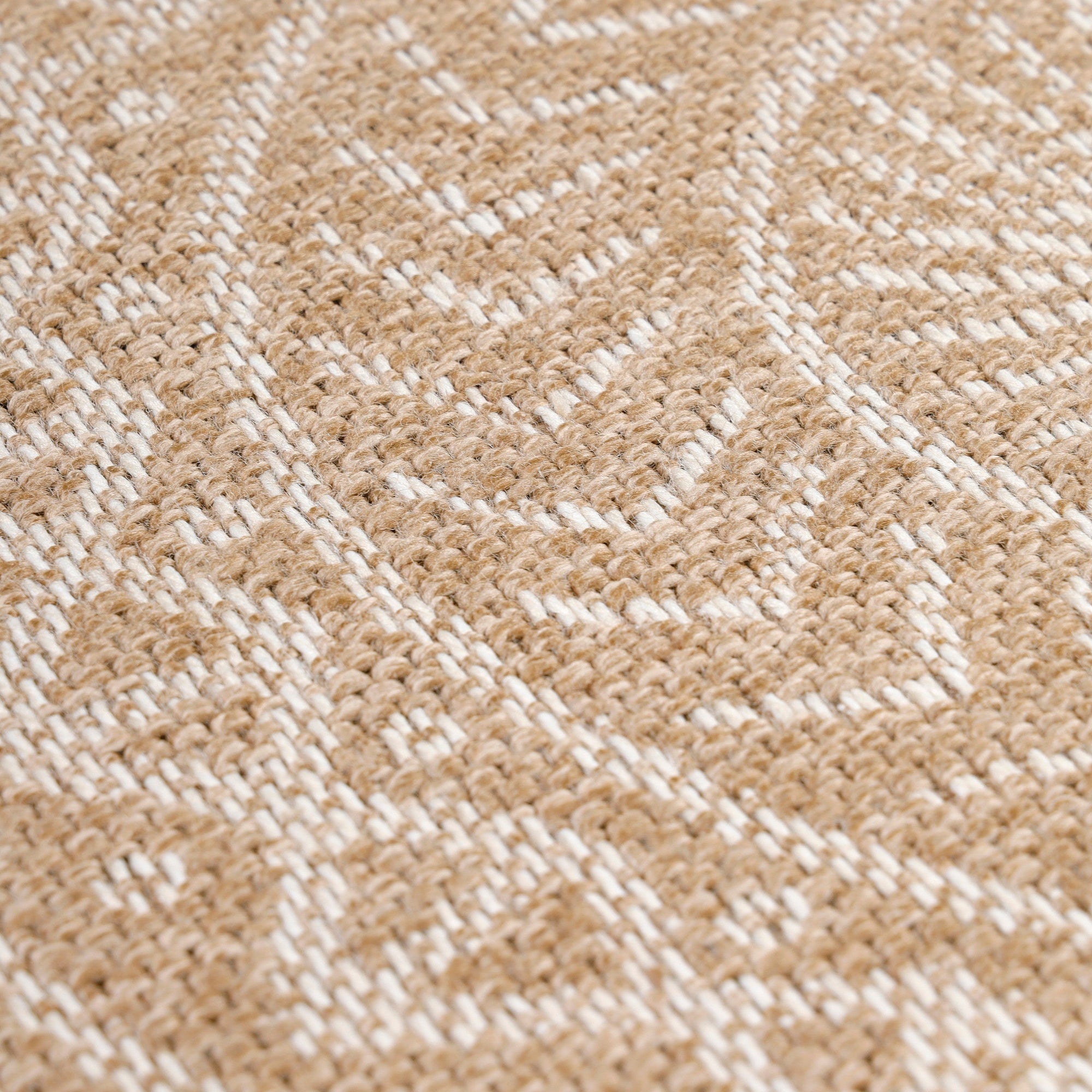 Tapis Naturel aspect jute motifs géométrique Beige et Crème – STUDIO DECO