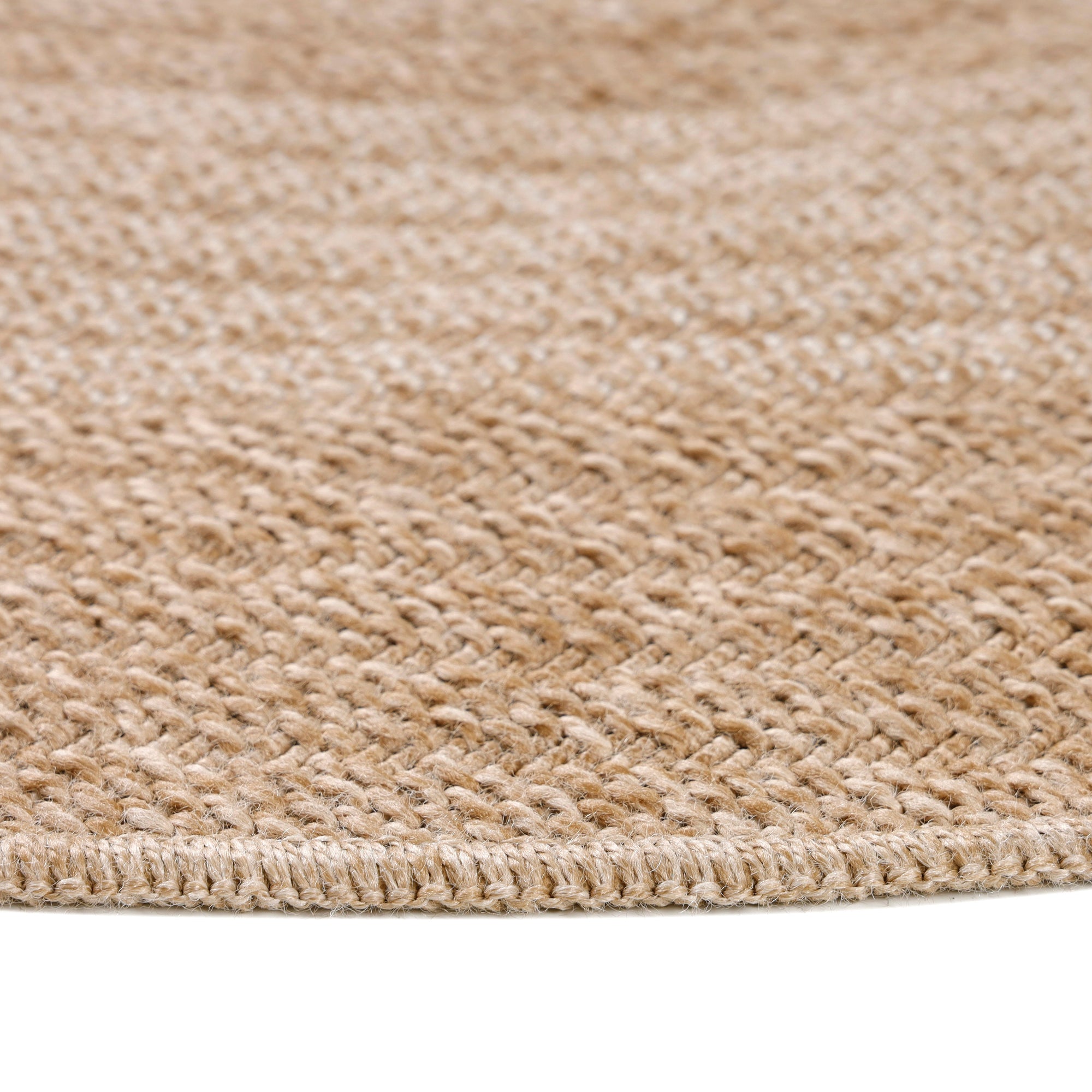 Tapis rond Naturel aspect jute Beige Crème – STUDIO DECO