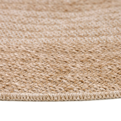 Tapis rond Naturel aspect jute Beige Crème