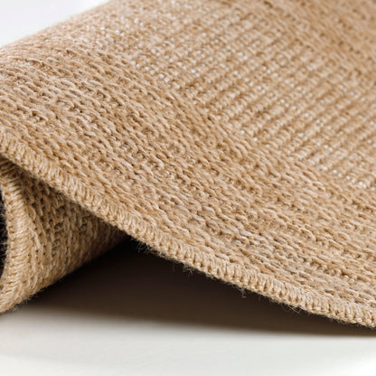 Tapis rond Naturel aspect jute Beige Crème