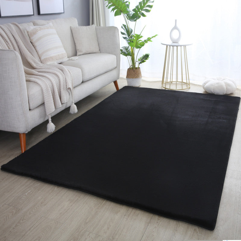 Tapis Fourrure toucher doux - Noir – STUDIO DECO