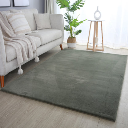 Tapis fausse Fourrure toucher doux - Vert