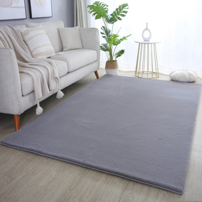 Tapis fausse Fourrure toucher doux - Gris