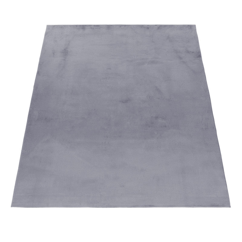 Tapis fausse Fourrure toucher doux - Gris