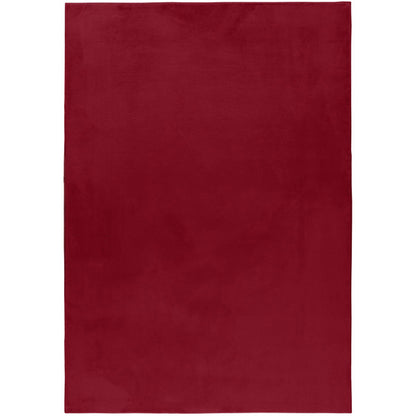 Tapis fausse Fourrure toucher doux - Rouge