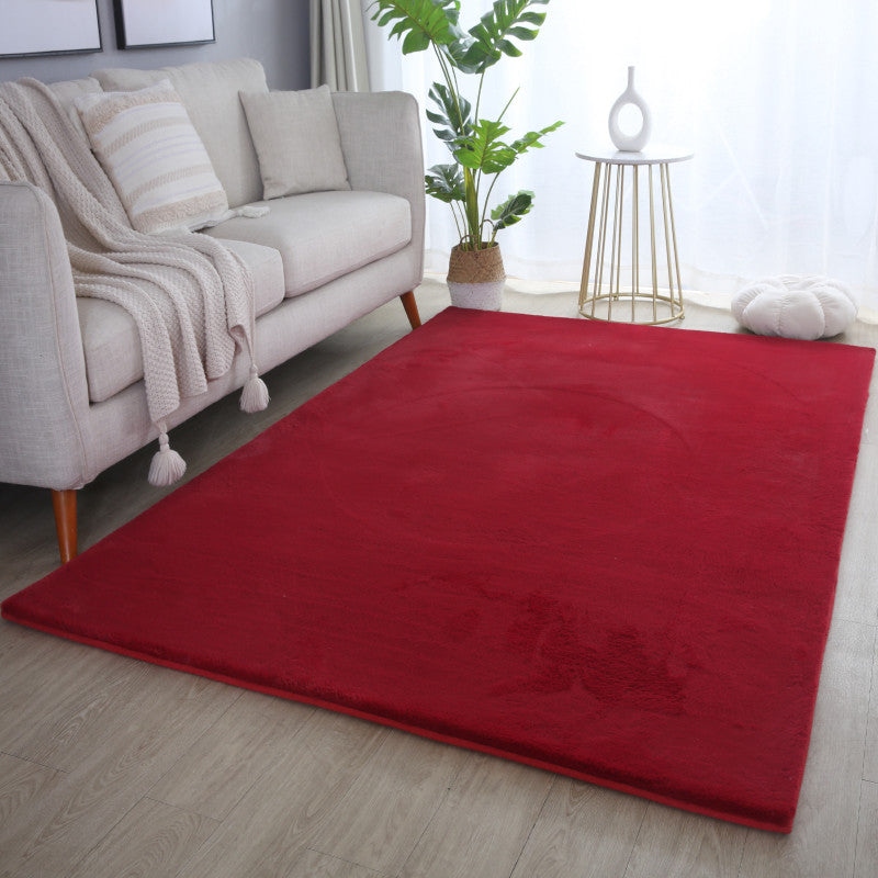 Tapis Fourrure toucher doux - Rouge – STUDIO DECO